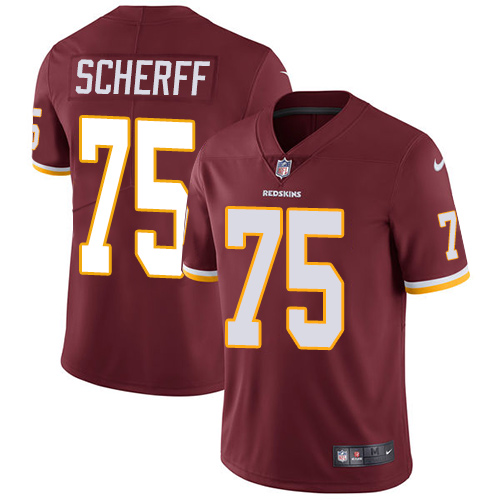 2019 men Washington Redskins #75 Scherff red Nike Vapor Untouchable Limited NFL Jersey